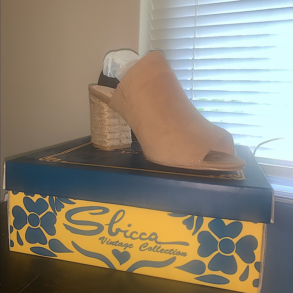 Jute and Suede Material Mules